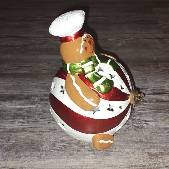 Home Reflections Luminaire Christmas Gingerbread Ornament Flameless Candle W/Box - Picture 6 of 14